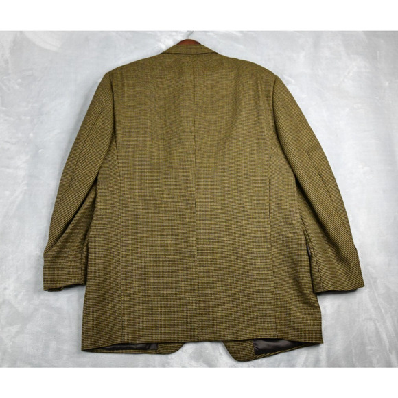 Joseph Abboud Blazer Men's 44L (44R) Brown Micro Check Sport Coat Jacket - Picture 6 of 11